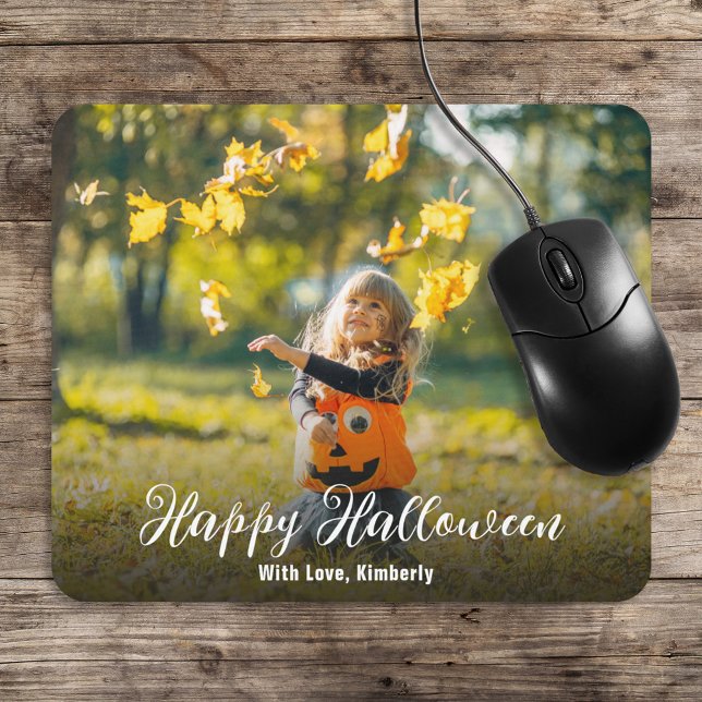 Tapis De Souris Joyeux script Halloween personnalisé (Créateur téléchargé)