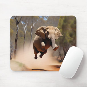 Tapis De Souris "Jumping Joy : Le saut des éléphants Animés"