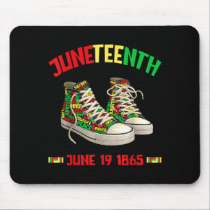 Tapis De Souris Juneteenth 19 juin 1865 noir afro-américain