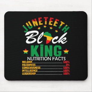 Tapis De Souris Junetten Roi Noir Fierté nutritionnelle Fact Afric
