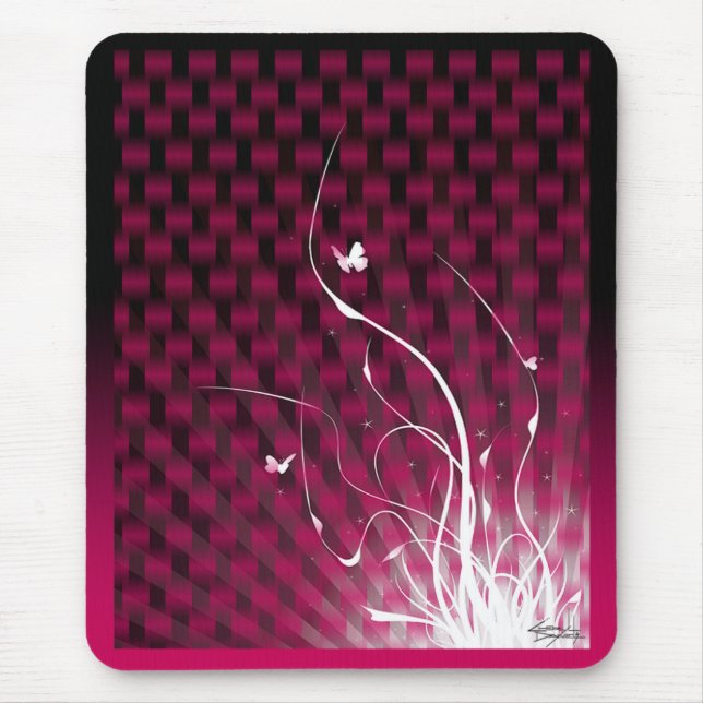 Tapis De Souris Jungle Mousepad de Basketweave (magenta) (Devant)