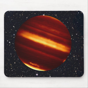 Tapis De Souris Jupiter de planète en lumière infrarouge avec ciel