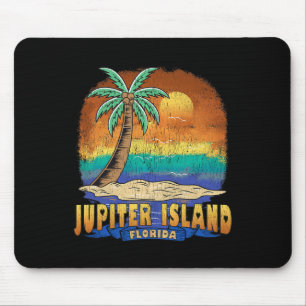 Tapis De Souris Jupiter Island Floride Souvenir Vintage dénudé