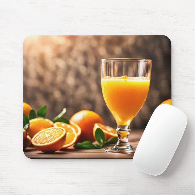 Tapis De Souris Jus d'orange et oranges (Avec souris)
