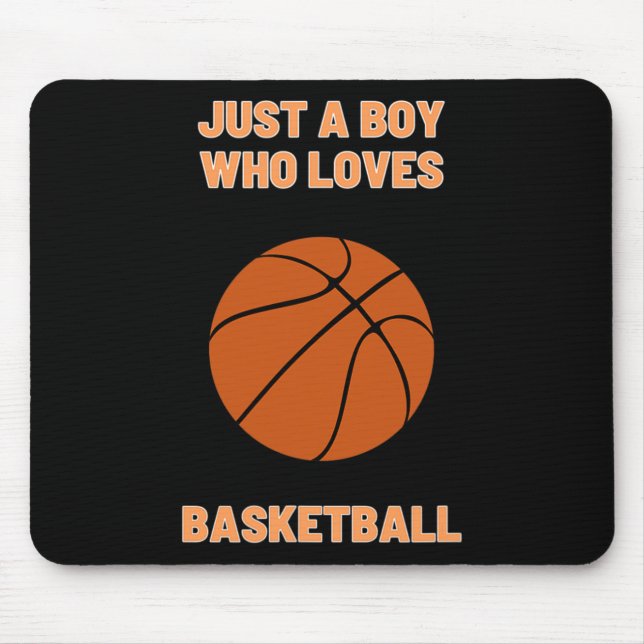 Tapis De Souris Juste Un Garçon Qui Aime Le Basket Basket-Ball (Devant)