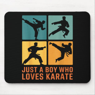Tapis De Souris Juste un garçon qui aime le karaté arts martiaux K
