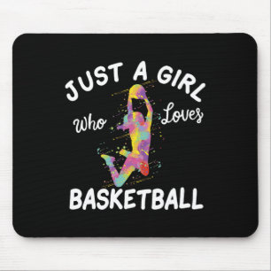 Tapis De Souris Juste Une Fille Qui Aime La Fille De Basket