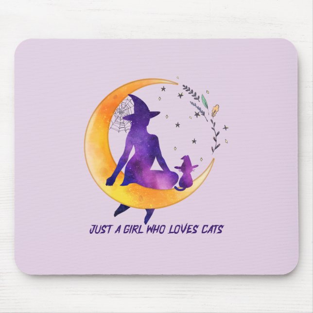 Tapis De Souris Juste Une Fille Qui Aime Le Chat (Devant)