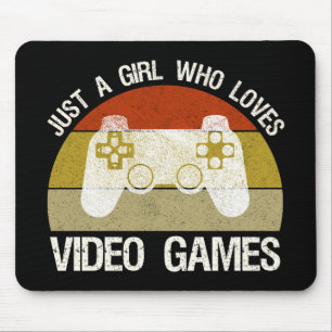 Tapis De Souris Juste Une Fille Qui Aime Les Jeux Vidéo