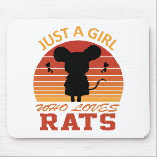 Tapis De Souris Juste une fille qui aime les rats
