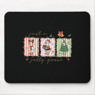 Tapis De Souris Juste une oie joyeuse drôle d'oie Santa Renne Mign