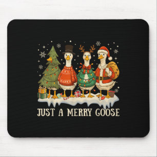 Tapis De Souris Juste Une Oie Joyeuse Drôle Joyeux Goosemas Mignon