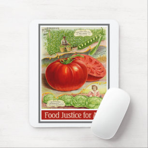 Tapis De Souris Justice alimentaire - Tomates Vintages & Jardin