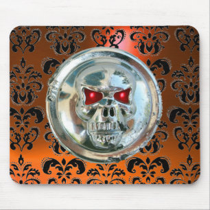 Tapis De Souris JUTEAU DE CHROME, Damas, Agate orange