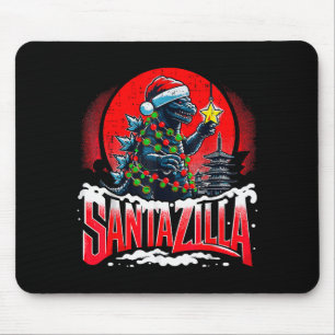 Tapis De Souris Kaiju Noël Santazilla Monstre Japonais Dinosaure