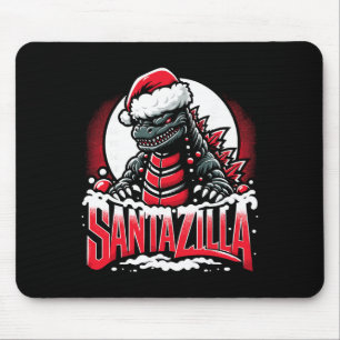 Tapis De Souris Kaiju Noël Santazilla Monstre Japonais Dinosaure