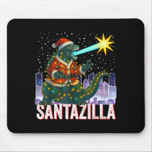 Tapis De Souris Kaiju Noël Santazilla Monstre Japonais Dinosaure