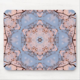 Tapis De Souris Kaleidoscope Matin Bleu & Frost Rose