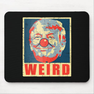 Tapis De Souris Kamala Anti Trump Clown Vintage Retro Trump bizarr