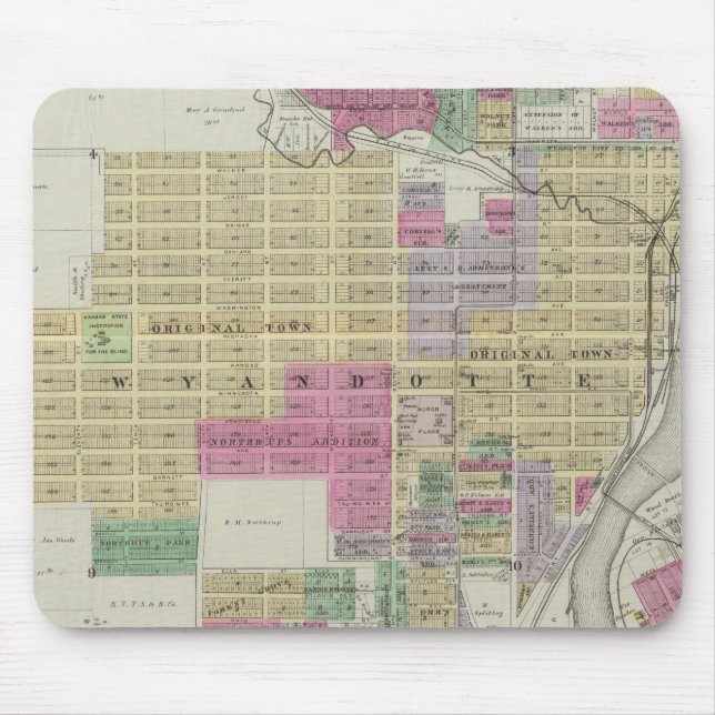 Tapis De Souris Kansas City, Kansas (Devant)