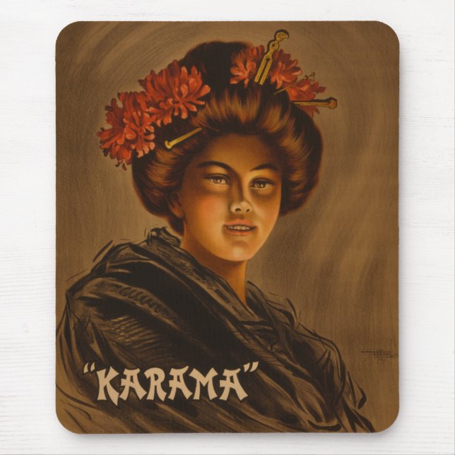 Tapis De Souris Karama : Actrice japonaise Romance Geisha (Devant)
