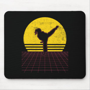 Tapis De Souris Karate Girl Vintage
