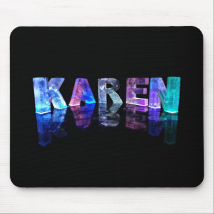 Tapis De Souris Karen nommée dans 3D s'allume (la photographie)