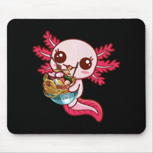 Tapis De Souris Kawaii Axolotl Mange Ramen Japonais Anime Noodles