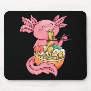 Tapis De Souris Kawaii Axolotl Manger Ramen nouilles Anime Kids Gi