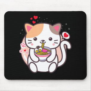 Tapis De Souris Kawaii Cat Ramen Anime Japonaise Food Girls Offici