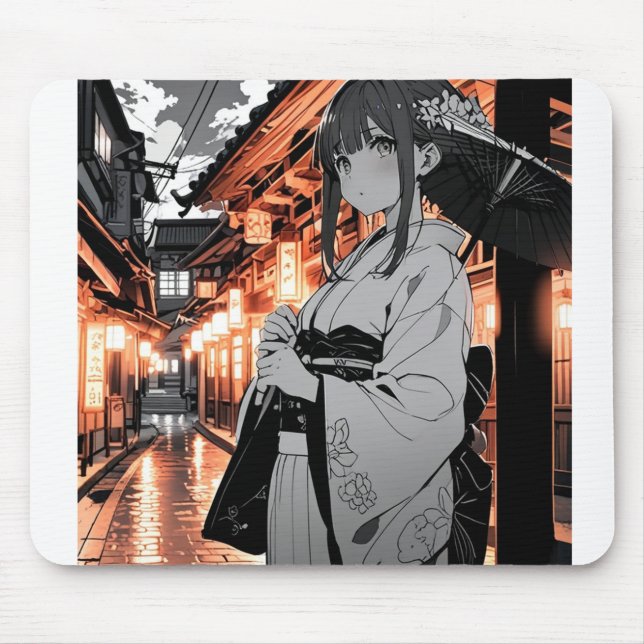 Tapis De Souris KAWAII Japanese Girl Mouse pad (Devant)