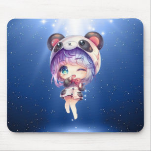 Tapis De Souris Kawaii Panda Anime fille