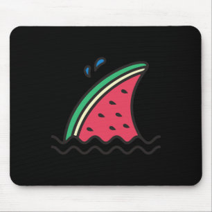 Tapis De Souris Kawaii Pastèque Aile de Requin Drôle Famille Été V