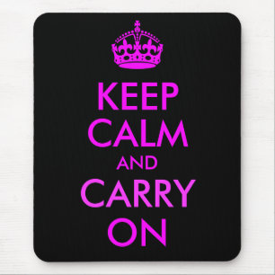 Tapis de souris Keep Calm and Carry On