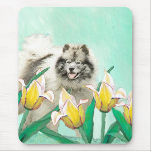 Tapis De Souris Keeshony in Tulips Peinture mignonne Original Chie
