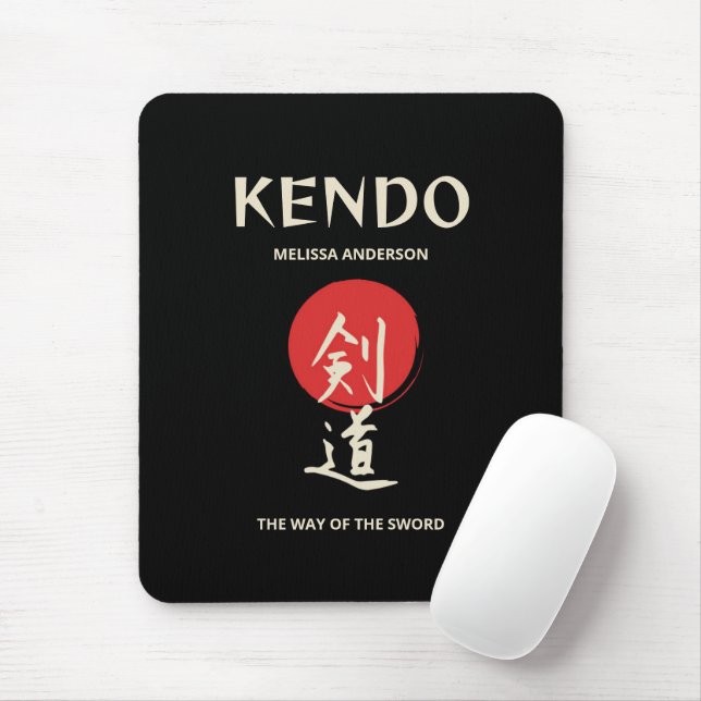 Tapis De Souris Kendo Vintage Red Black (Avec souris)
