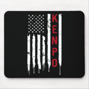 Tapis De Souris Kenpo Karate Drapeau Américain Pour Femmes Hommes