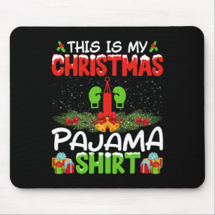 Tapis De Souris Kickboxer Kickboxing Xmas Pyjama Chemise de Noël H