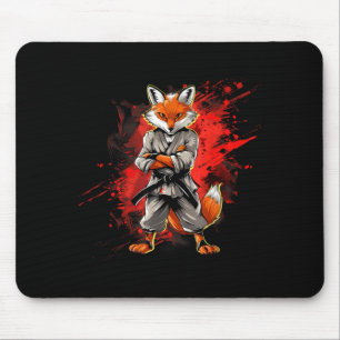 Tapis De Souris Kickboxing Fox Taekwondo Karaté MMA Drôle Arts Mar