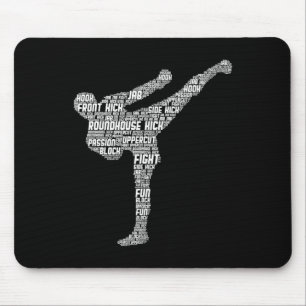 Tapis De Souris Kickboxing Kickboxer Taekwondo Karaté Enfants Garç