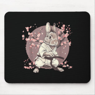 Tapis De Souris Kickboxing Lapin Taekwondo Karaté MMA Lapin