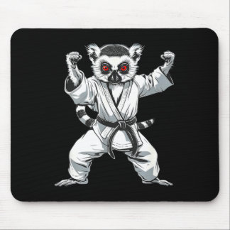 Tapis De Souris Kickboxing Lémurien Arts Martiaux Karaté Jiu-Jitsu