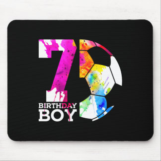 Tapis De Souris Kids 7 Birthday Boy Soccer 7th Birthday 