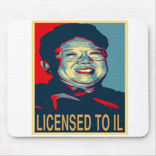 Tapis De Souris Kim Jong-il a autorisé en IL Mousepad