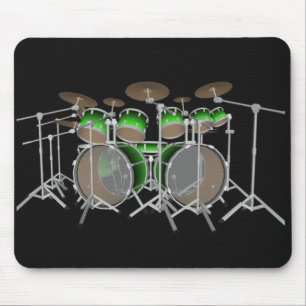 Tapis De Souris Kit de 10 pièces pour tambour : Dégradé vert: D