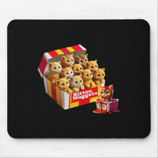 Tapis De Souris Kitten Nuggets Amoureux des chats Cadeau Alimentat
