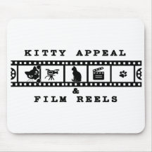 Tapis de souris Kitty Appeal & Film Reels (Blanc)
