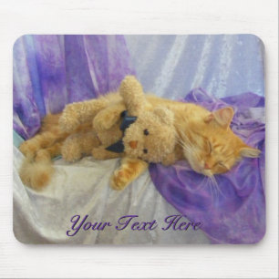 Tapis De Souris Kitty faisant une sieste Mousepad