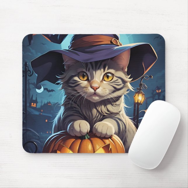 Tapis De Souris Kitty Halloween (Avec souris)