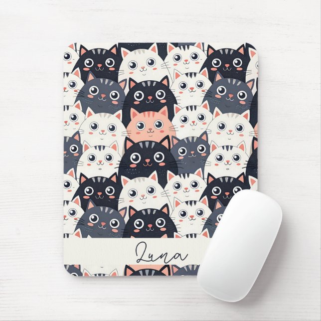 Tapis De Souris Kitty Kat Kaleidoscope (Avec souris)